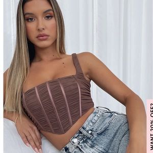 White fox do what you want bustier top